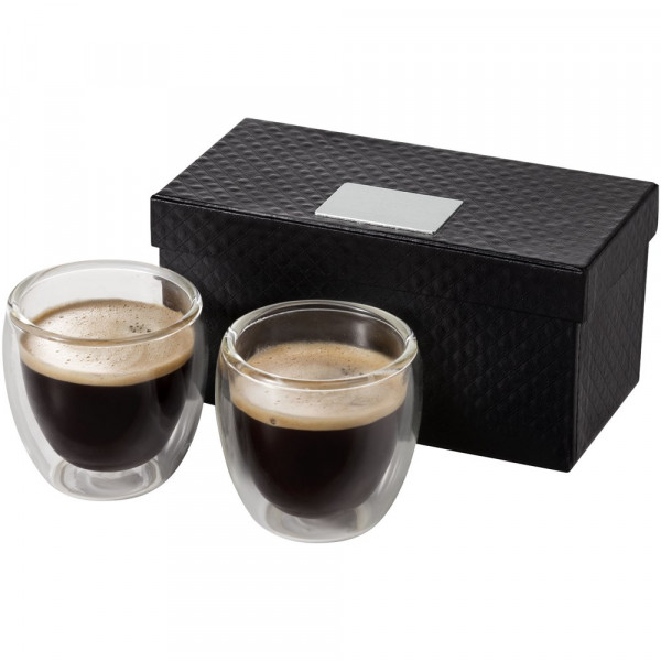 Set de 2 tazas espresso de cristal 